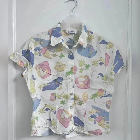 Fresh Produce Made In USA
Beachy Keen Aloha Hawaiian Oxford Button Up Shirt - Picture 1 of 5